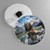 Wanduhr - Rund - Glasuhr - See Landschaft Natur - 30x30cm - Produktbild-Vorschau 2