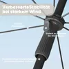 Sekey Sonnenschirm Rund Ø180cm Gartenschirm UV Schutz 50+ Produktbild-Vorschau 3