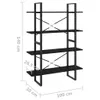 Bücherregal 4 Fächer Schwarz 100x30x140 cm Holzwerkstoff Produktbild-Vorschau 7