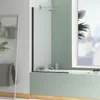 Pare baignoire Rabattable 80x140cm - Profilé Noir Mat - Voir les images du produit 2