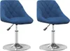 vidaXL Esszimmerstühle 2 Stk. Drehbar Blau Samt Produktbild-Vorschau 1