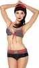 Vintage-Wendebikini in schwarz/rot/weiß - S Produktbild-Vorschau 2