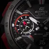 A close-up view of a Casio Edifice watch face, highlighting its intricate details and features. Produktbild-Vorschau
