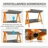 Outsunny Hollywoodschaukel mit Bettfunktion 3-Sitzer mit Produktbild-Vorschau 5