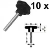 10 Stück -- Sterngriffschraube M8 x 30 mm DIN6336 A schwarz Produktbild-Vorschau 2