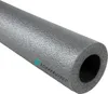 A close-up, angled view of a gray foam pipe insulation tube against a white background. Produktbild-Vorschau