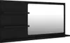 vidaXL Specchio da bagno nero 90x10,5x45 cm Materiale a Anteprima dell’immagine prodotto 1