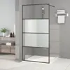 Duschwand für Begehbare Dusche Schwarz 100x195 cm Halbmatt Produktbild-Vorschau 2