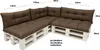 Palettenkissen Set 7-teilig  Brun – Sitzkissen 120×60 cm & Produktbild-Vorschau 2