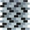 Glasmosaik Fliesen Schwarz Mix 25x50x4mm Produktbild-Vorschau 4