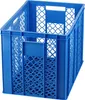 A blue plastic crate shown from a slightly elevated front-diagonal angle. Produktbild-Vorschau
