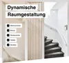 HEXIM Raumteiler Lamellenwand 275x58cm MDF Raumtrenner Produktbild-Vorschau 4