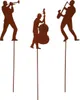 UNUS Gartenstecker Musiker Rostoptik 3er Set Musikband Produktbild-Vorschau 1