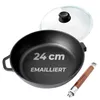 BIOL Emaillierte Gusseisen-Bratpfanne 24 cm mit Glasdeckel Produktbild-Vorschau 1