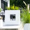 PFLANZWERK® Hochbeet Pflanzkübel VISTA 75cm WEISS Premium Produktbild-Vorschau 5