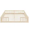 A wooden bed frame with railings on the sides. Anteprima dell’immagine prodotto