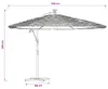 vidaXL Parasol avec LED et mât en acier brun 246x246x230 cm Voir les images du produit 8
