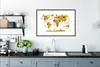 MuchoWow® Gerahmtes Poster Weltkarte - Kinder - Gold - Produktbild-Vorschau 4