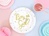 Piatto di carta rotondo 23cm con stampa Boy or Girl set di Anteprima dell’immagine prodotto 2