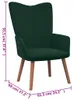 vidaXL Relaxsessel mit Hocker Dunkelgrün Samt Produktbild-Vorschau 7