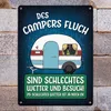 Metallschild XL mit Wohnwagen Motiv und Spruch: Des Campers Produktbild-Vorschau 7