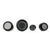 Four black coffee machine parts are laid out on a white background. Produktbild-Vorschau