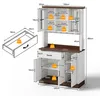 Merax Küchenhochschrank Scheunenstil mit LED, Aufbewahrung Produktbild-Vorschau 8