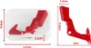 A size chart showing dimensions of a red cleaning tool and its storage case. Produktbild-Vorschau