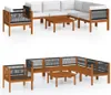 vidaXL 5-tlg. Garten-Lounge-Set mit Kissen Cremefarbenes Produktbild-Vorschau 17