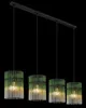 Globo Lighting Hängeleuchte Metall schwarz matt, Glasstäbe Produktbild-Vorschau 3