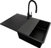 PRIMAGRAN Granitspüle Alles Schwarz 78x50cm, Spülbecken 1 Produktbild-Vorschau 1