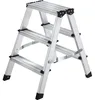 tectake® Doppelseitige Aluminium Trittleiter 3 Stufen, Produktbild-Vorschau 1