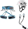 Klettersteigset "Via Ferrata Twist Tech Eco Captur Pro Swivel Shard Set" von Ocun; bestehend aus einem Klettergurt; einem Helm und zwei Karabinern. Produktbild-Vorschau