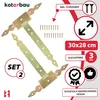 KOTARBAU® 2 St. T Scharniere gold L: 300 mm Kreuzgehänge Produktbild-Vorschau 4