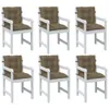 vidaXL Niedriglehner-Auflagen 6 Stk. Melange Taupe 100x50x7 Produktbild-Vorschau 2