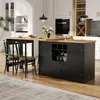 Flieks Drehbarer Bartisch mit Sideboard, Ausziehbarer Produktbild-Vorschau 4