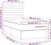 vidaXL Boxspringbett mit Matratze Hellgrau 90x200 cm Samt Produktbild-Vorschau 5