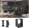 Herdumbauschrank Vicco R-Line Schwarz Beton 60 cm ohne Produktbild-Vorschau 3