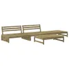 vidaXL 4-tlg. Garten-Lounge-Set mit Kissen Kiefernholz Produktbild-Vorschau 4