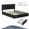 Yaheetech Polsterbett Doppelbett 160x200 cm mit Produktbild-Vorschau 3