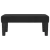 A black velvet bench with four legs, shown from the front on a white background. Náhľad obrázku produktu