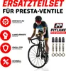 Presta Fahrradventil 4er Set inkl. Kappe & Schrader Adapter Produktbild-Vorschau 3