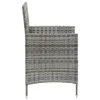 vidaXL Gartenstühle mit Kissen 4 Stk. Poly Rattan Grau Produktbild-Vorschau 3