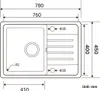 CECIPA GranitSpüle Küchenspüle Granit Spülbecken 78x45 Produktbild-Vorschau 13