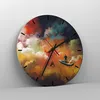 Wanduhr - Rund - Glasuhr - Abstraktion Boot - 30x30cm - Produktbild-Vorschau 4