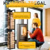 Półka na drewno kominkowe Bettizia, metalowa, czarna, do Podgląd zdjęcia produktu 4