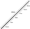 A diagram showing the dimensions of a sliding door hardware track. Podgląd zdjęcia produktu