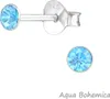Silber Ohrstecker Kristall rund 3 mm Aqua Bohemica Produktbild-Vorschau 1