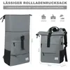 Cityrucksack Freizeitrucksack Groß Damen lässiger Rolltop Produktbild-Vorschau 6