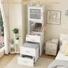COSTWAY Ensemble coiffeur, coiffeuse avec tabouret, miroir Voir les images du produit 9